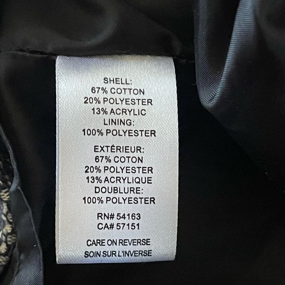 Karl Lagerfeld short sleeve blue and white tweed style shift dress size 2 - Picture 12 of 13